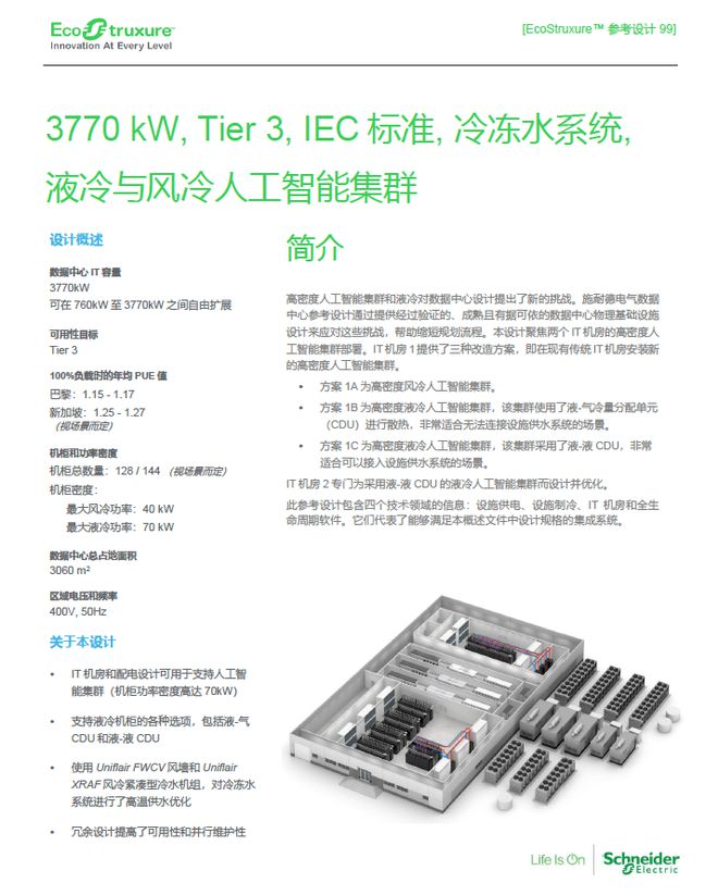 未来就绪 施耐德电气携手英伟达发布首个智算中心参考设计(图1)